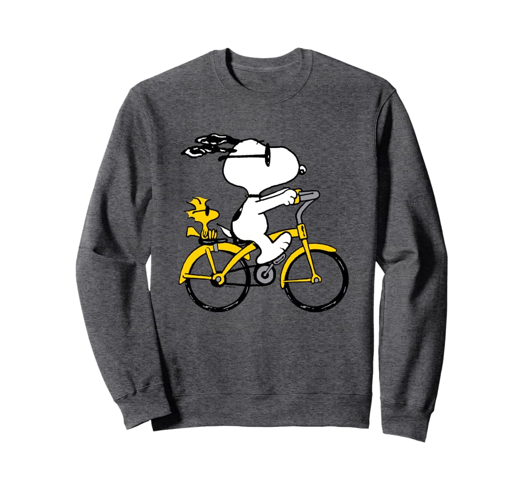 Amazon.com: Snoopy & Woodstock Riding Bike Sweatshirt